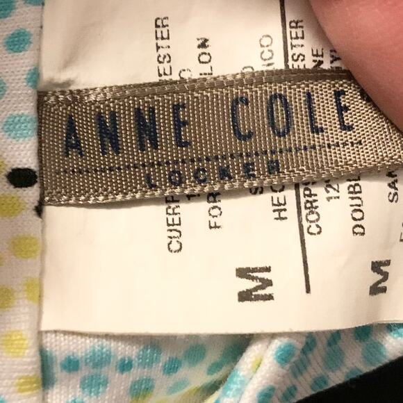 Anne Cole Locker Pastel Dotted Bikini Medium Halter & Back Tie Deep V Belted - Picture 6 of 16